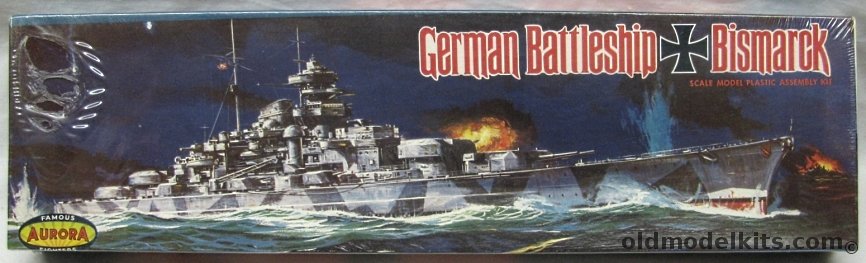 Aurora 1/600 German Battleship Bismarck, 715-149 plastic model kit